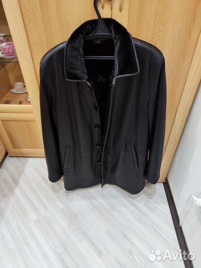 Дубленка натуральная мужская размер 48