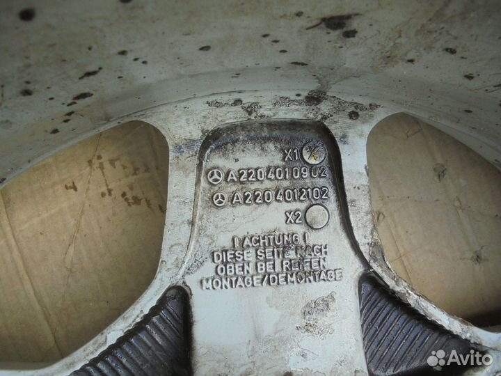 Оригинальные диски Mercedes W220 AMG задние 9,5 18