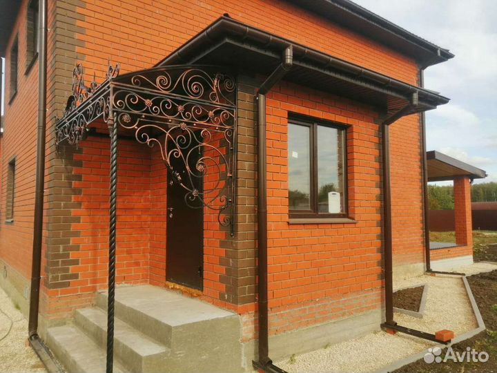 Козырек над крыльцом металл