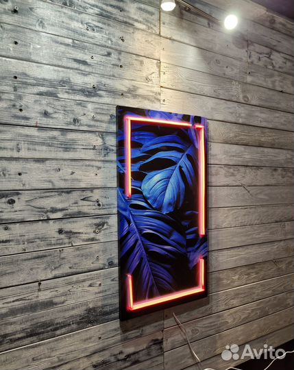 Картина с неоном 40-75см