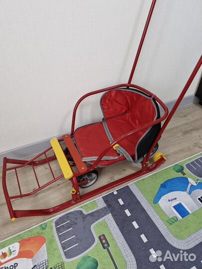 Детские Санки на колесах Ника