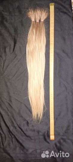 Волосы для наращивания блонд 48 см