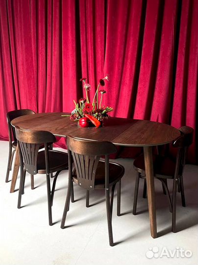 Стол кухонный круглый раздвижной дуб