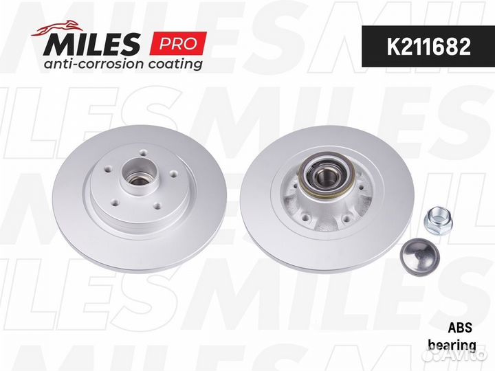 Диск тормозной renault kangoo 08- задний с подшипником с кольцом абс