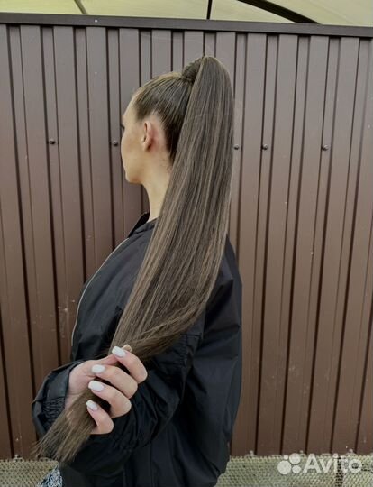 Хвост на резинке / шиньон / накладной хвост