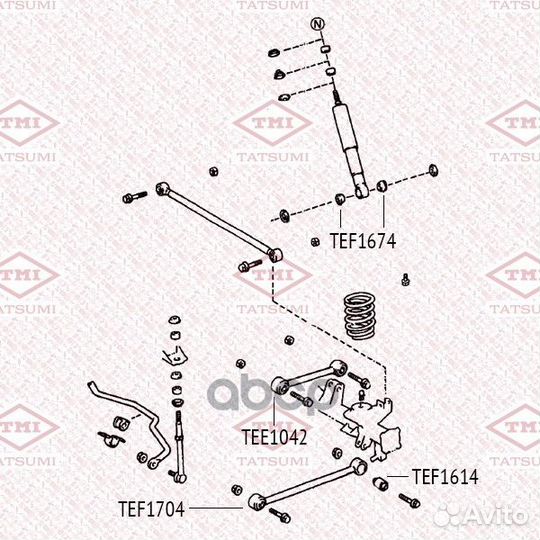 Рычаг задней подвески нижний L/R TEE1042 tatsumi