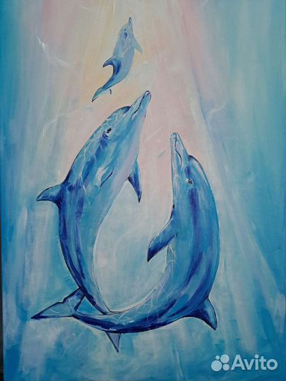 Картина акрилом на холсте 50 на 70