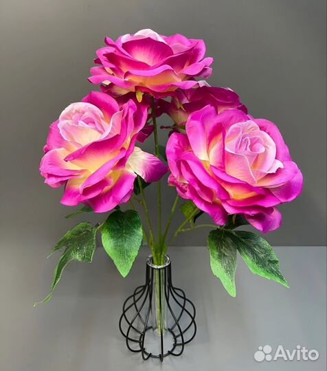 Искусственные цветы большие розы