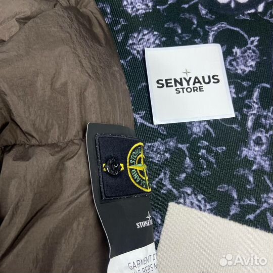 Пуховик stone island garment dyed crinkle reps NY