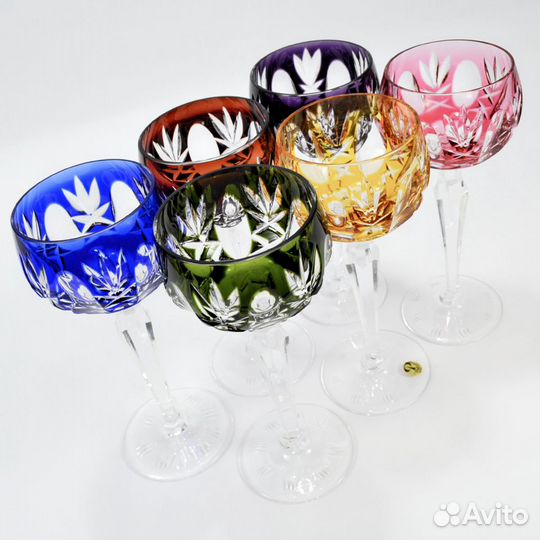 Бокалы вино цветной хрусталь Peill Германия