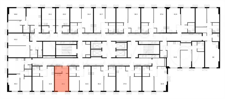 Квартира-студия, 20,1 м², 14/33 эт.