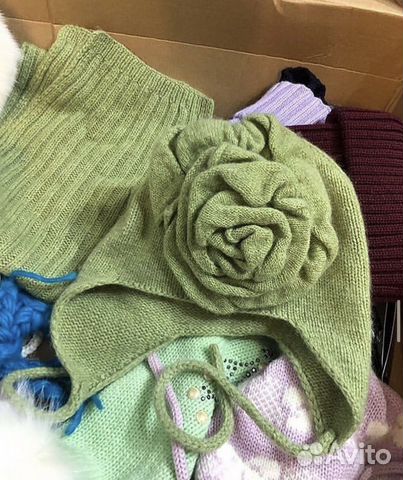 Шапка и шарф комплект кашемир на 1-4 года