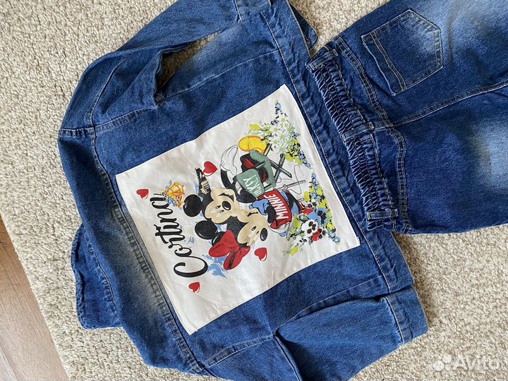 Джинсовый костюм для девочки