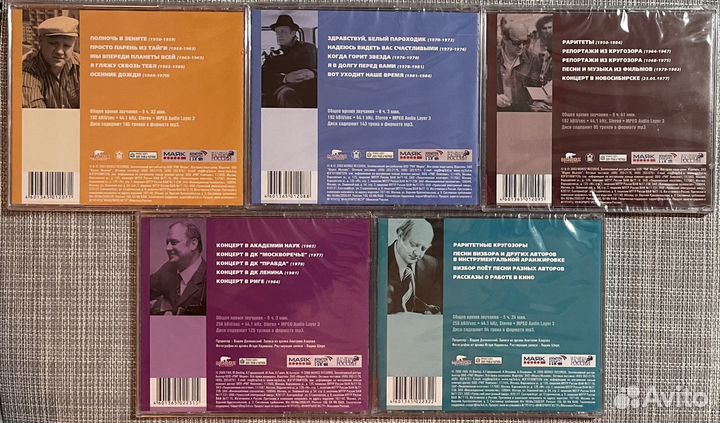 Юрий Визбор - MP3 Коллекция 5CD Moroz Records