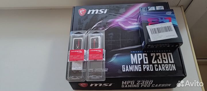 Процессор i7 9700kf + плата MSI Z390 + озу 16 Гб