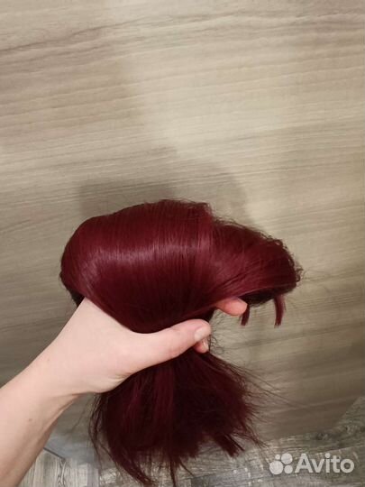 Парик бордо каре