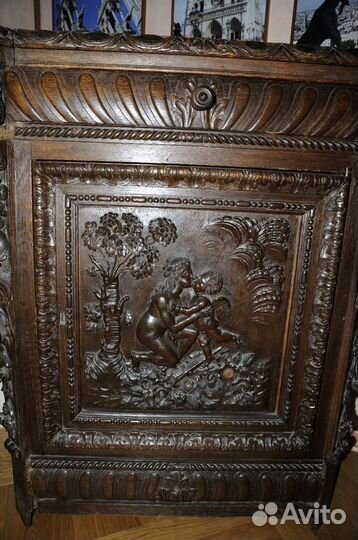 Антикварная тумба, дуб, Европа, конец XIX в