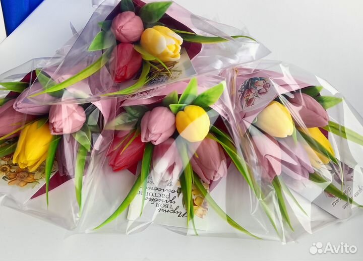 Букет из мыла тюльпаны