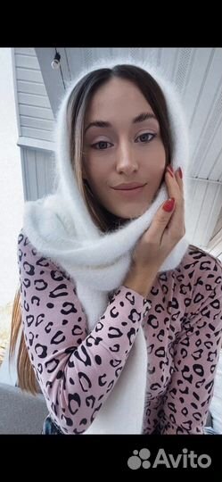 Бактус-косынка из пух норки