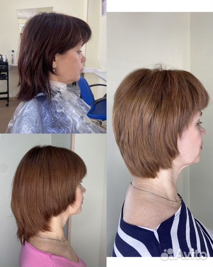 Модель на окрашивание,седина,блонд