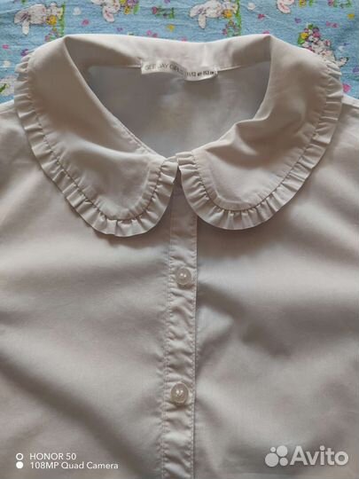 Блузка белая школьная 152