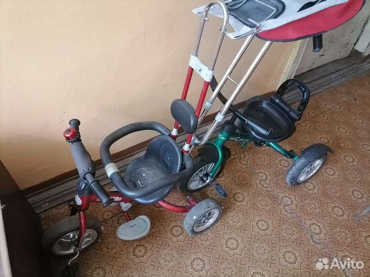 Детский трехколесный велосипед(зелёный)