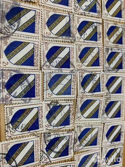 15 французских марок 1950-60гг. Гербы городов и ре