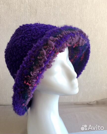 Панама женская теплая шерстяная шапка