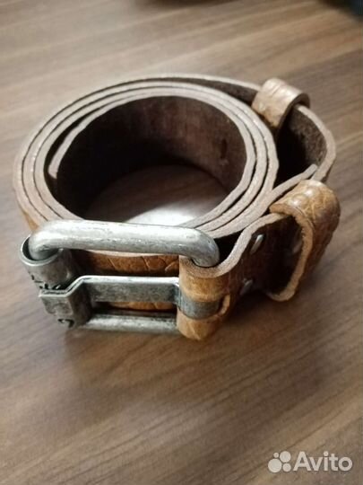 Мужской кожаный ремень ручной работы