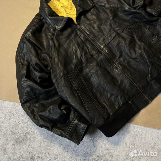 Vintage Pilot Leather Bomber Jacket Schott Type