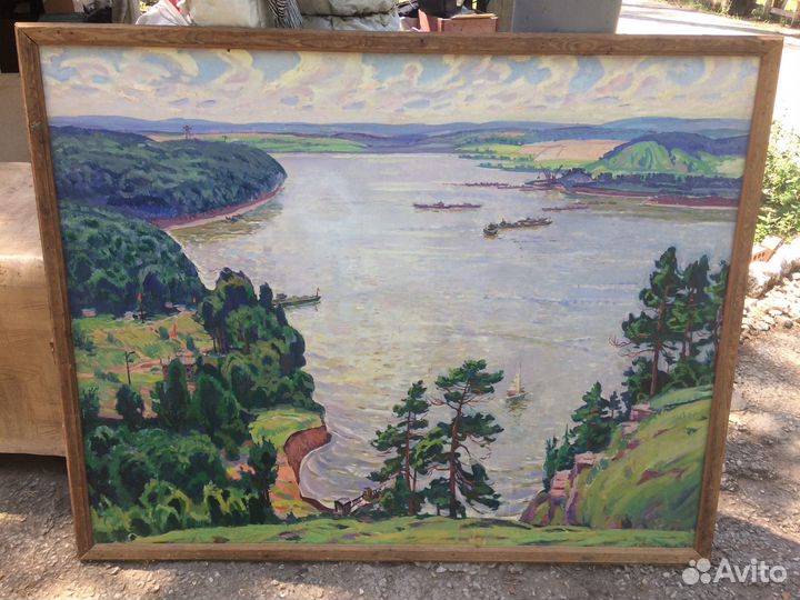 Картина маслом «на реке Уса»Художник Филиппов Ю