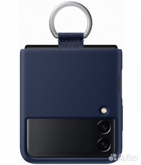 Чехол для Samsung Z Flip3 Silicone Cover Ring Navy