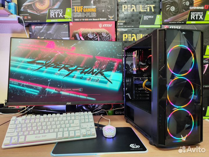 Игровой пк RTX2060Super/ Core i3-12100F/ 16Gb DDR4