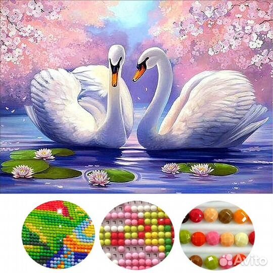 Набор для рукоделия алмазная вышивка (Лебеди)