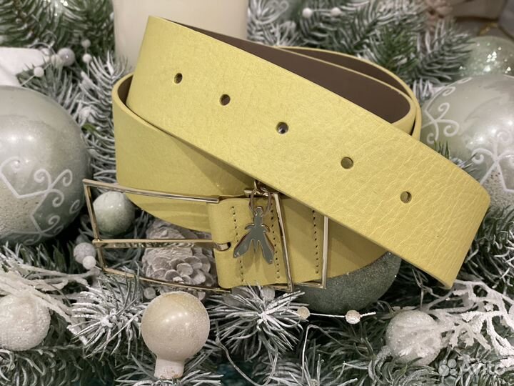 Ремень Patrizia Pepe, лимонного цвета