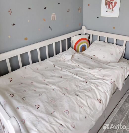Детское постельное белье с радугой новое как HM