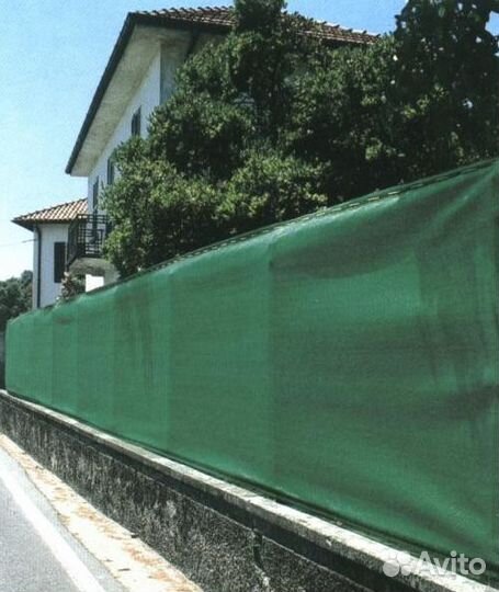 Сетка фасадная зеленая затеняющая для строительных