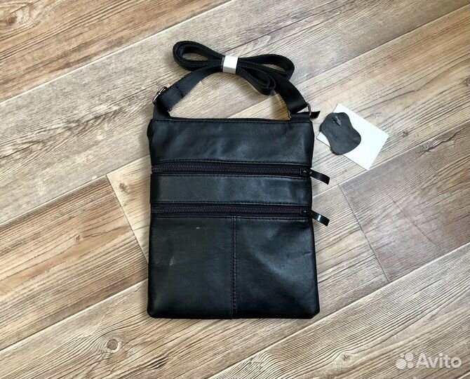 Сумка на длинном ремне (Арт 1264) кожа