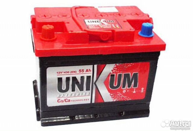 Unikum (Уникум) 55Ah 450A прямая полярность
