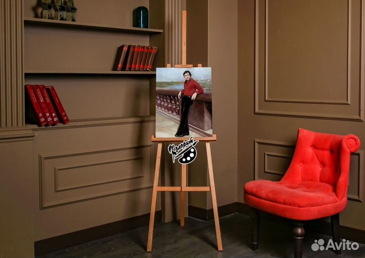 Портрет Высоцкого на холсте