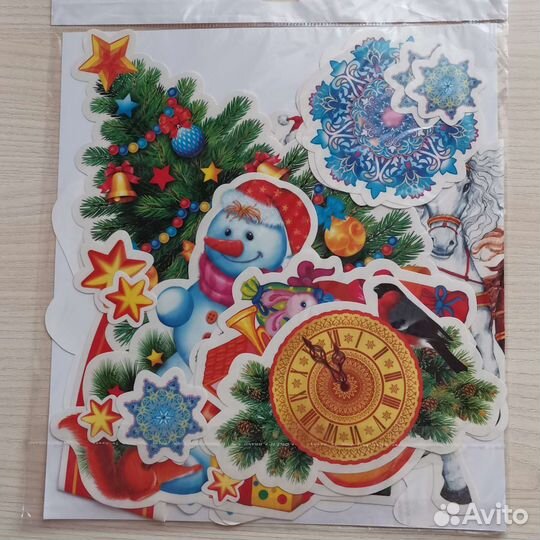 Набор декоративных новогодних наклеек