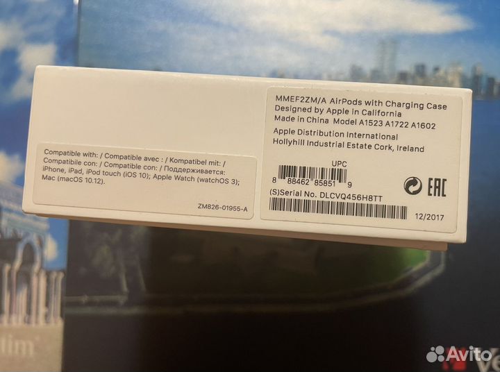 Новый кейс AirPods 1 оригинал. Версия А1602