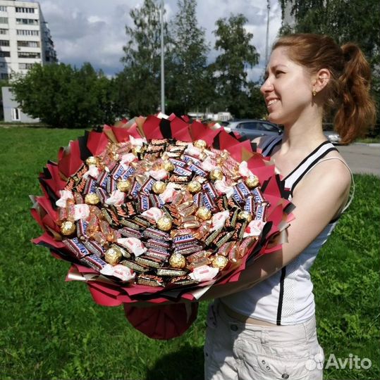 Букеты гиганты из конфет