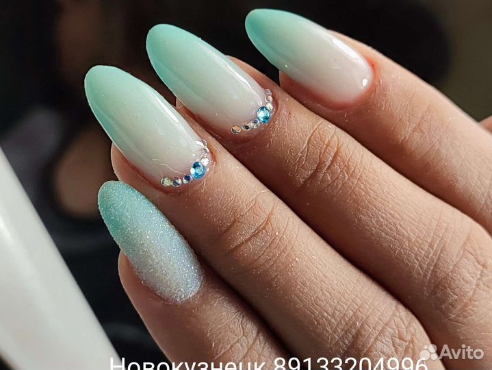 Маникюр гель лак укрепление гелем наращивание