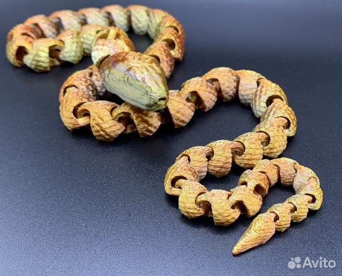 Подвижная детская (сувенирная) игрушка Змея 61 см