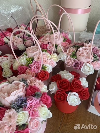 Букет из мыльных цветов