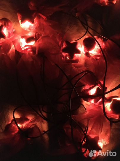 Итальянская новогодняя парчовая гирлянда