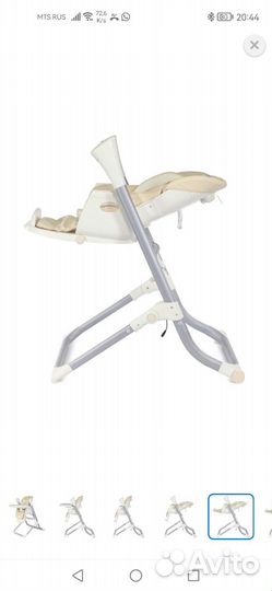 Стульчик для кормления с качелями babyton 2 в 1