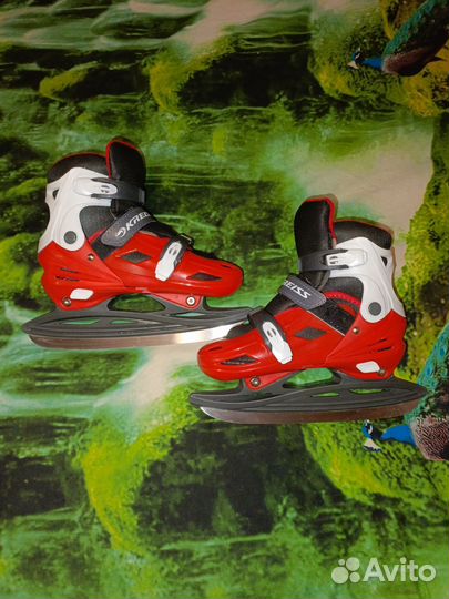 Коньки детские раздвижные размер 35-38