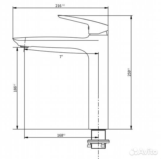 Смеситель для раковины Savol SK-H7210, хром